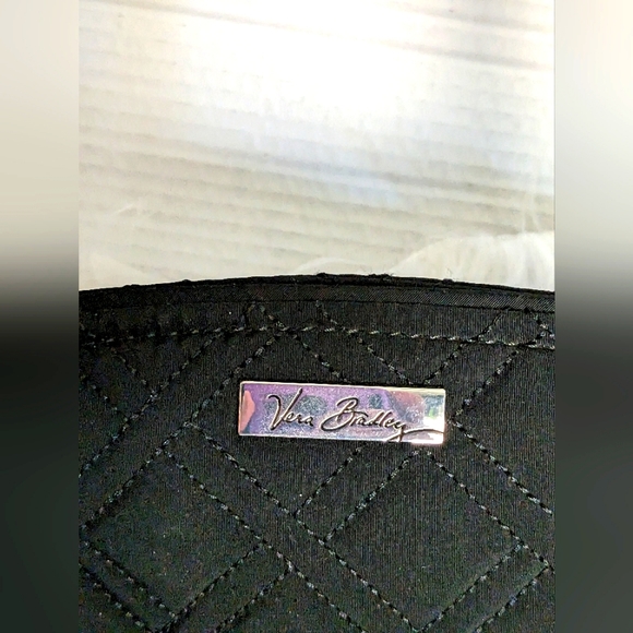 Vera Bradley NWOT 🌸Glenna Tote Purse Handbag Classic Black Microfiber - Picture 2 of 12
